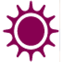 Maroon sun icon